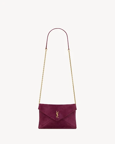 CASSANDRE chain pouch in suede