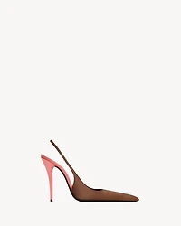 DEROCHE slingback pumps satin crepe