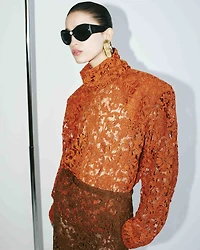 boxy bodysuit guipure lace