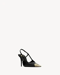 JEANNE slingback pumps glazed leather