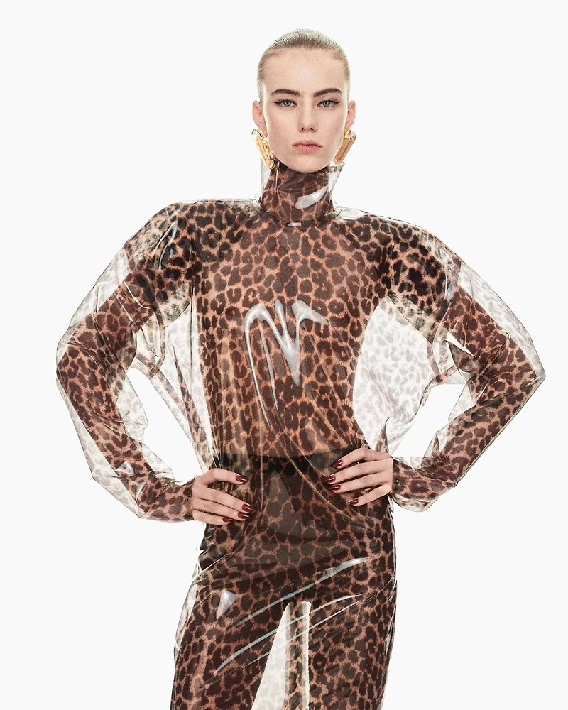 boxy dress leopard silicone