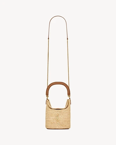 GABY bucket bag in raffia