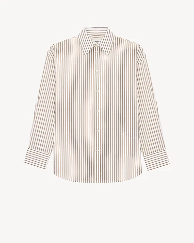 CASSANDRE shirt striped cotton poplin