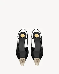 JEANNE slingback pumps glazed leather