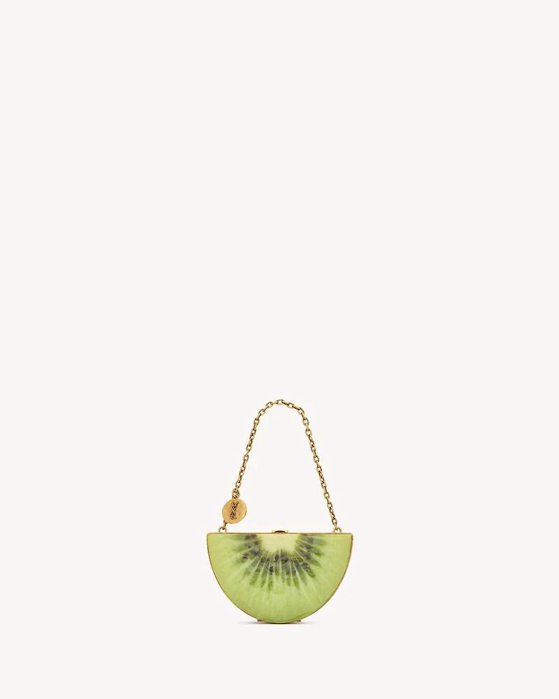 EVENING mini kiwi clutch in resin