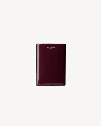 SAINT LAURENT PARIS passport case in patent leather