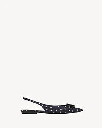 ANAÏS slingback flats canvas and smooth leather