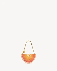 EVENING mini orange clutch in resin
