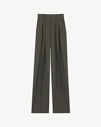 wide-leg pants wool gabardine