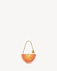EVENING mini orange clutch in resin