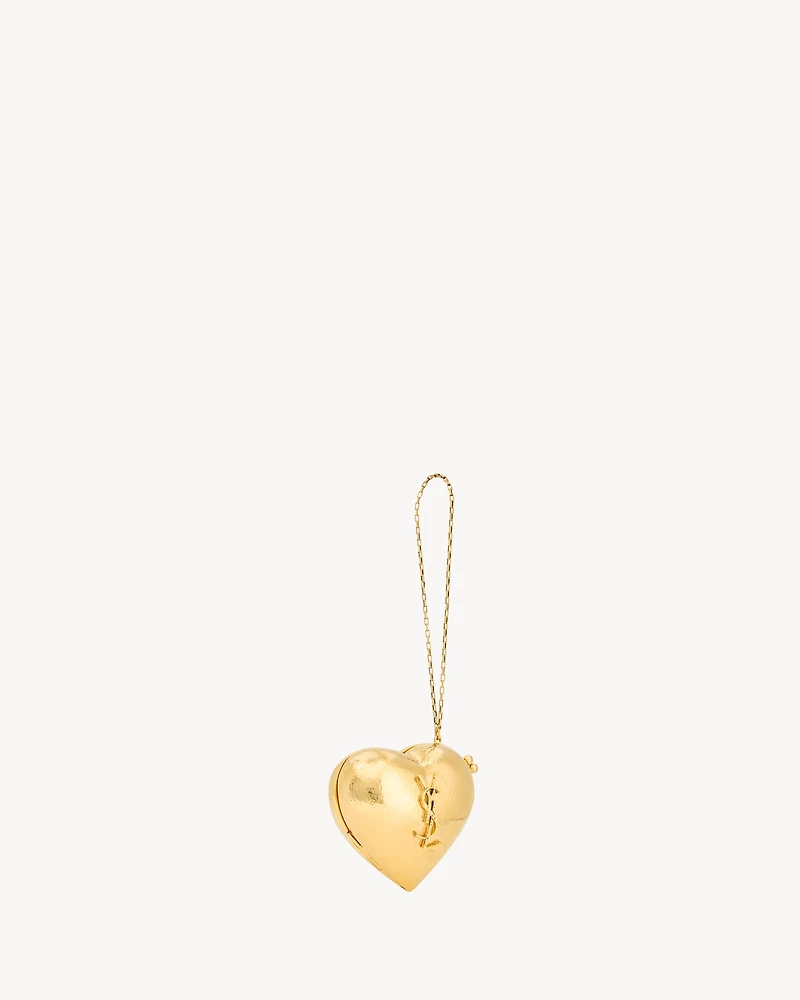 EVENING mini heart minaudière in brass