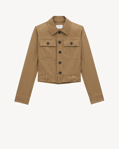 cropped jacket cotton serge