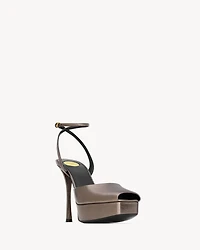 LA SCANDALE platform sandals metallic leather