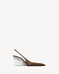 MILLER wedges glazed leather