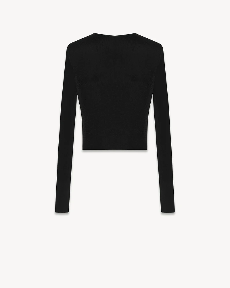 Cropped Top Ribbed Knit