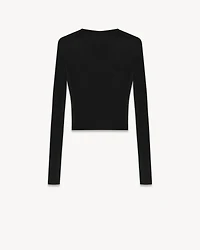Cropped Top Ribbed Knit
