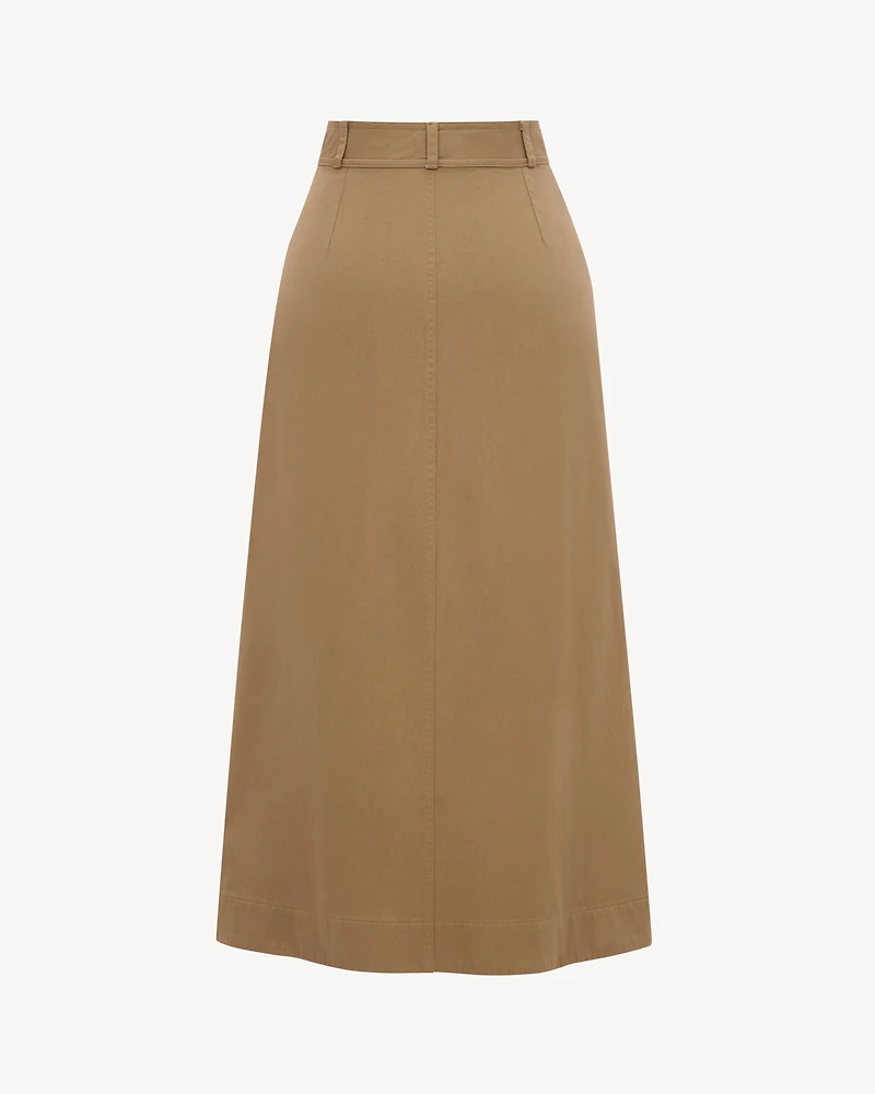 midi skirt cotton serge
