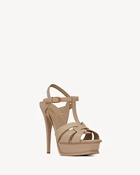 Tribute platform sandals smooth leather