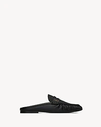 LE LOAFER mules shiny creased leather