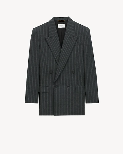 jacket striped wool flannel