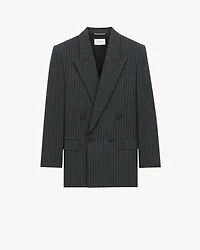 jacket striped wool flannel