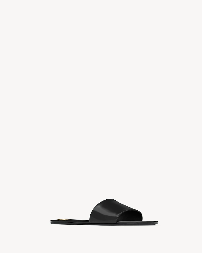 CARLYLE slides glazed leather