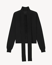 lavallière cardigan cashmere, wool, and silk