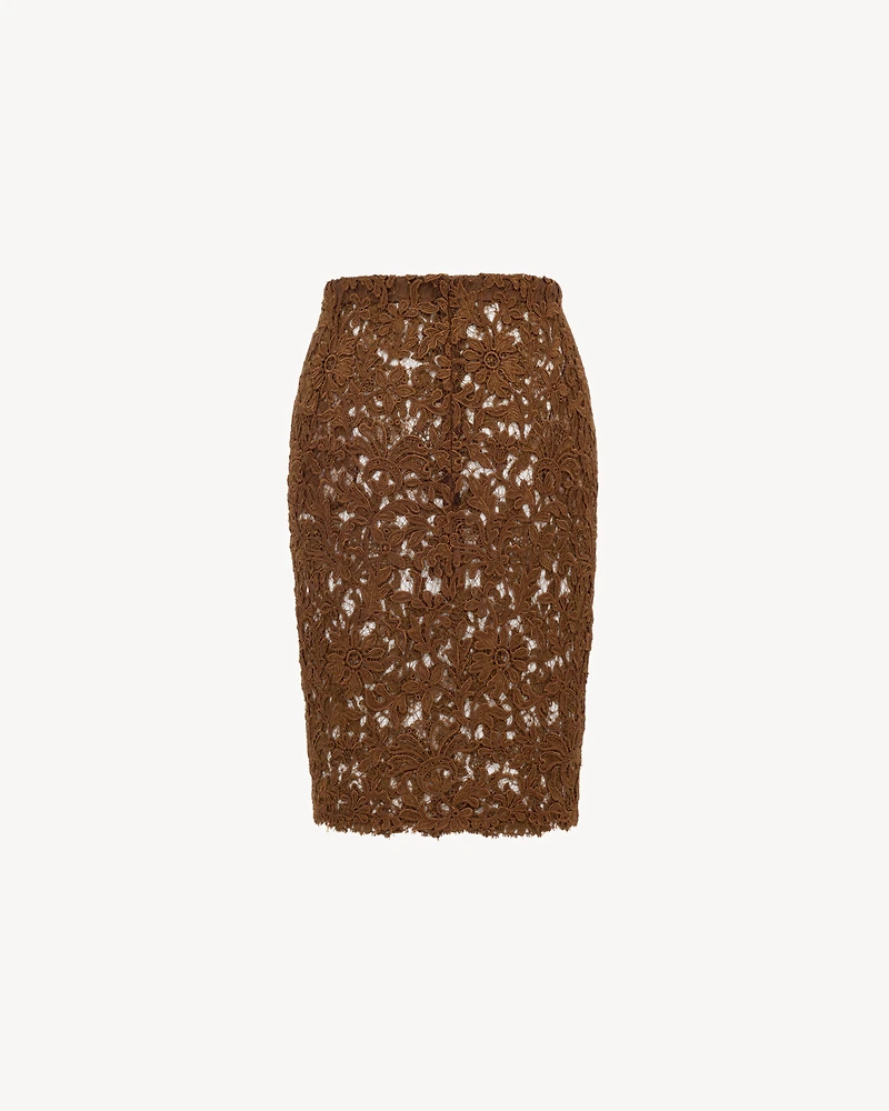 pencil skirt guipure lace
