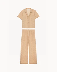 pajama set dotted silk chiffon