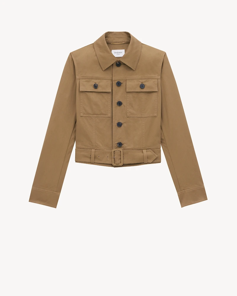 cropped jacket cotton serge