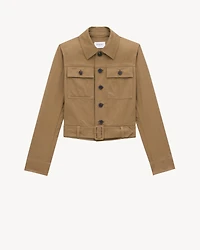 cropped jacket cotton serge