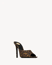 GOLDIE mules leopard grosgrain