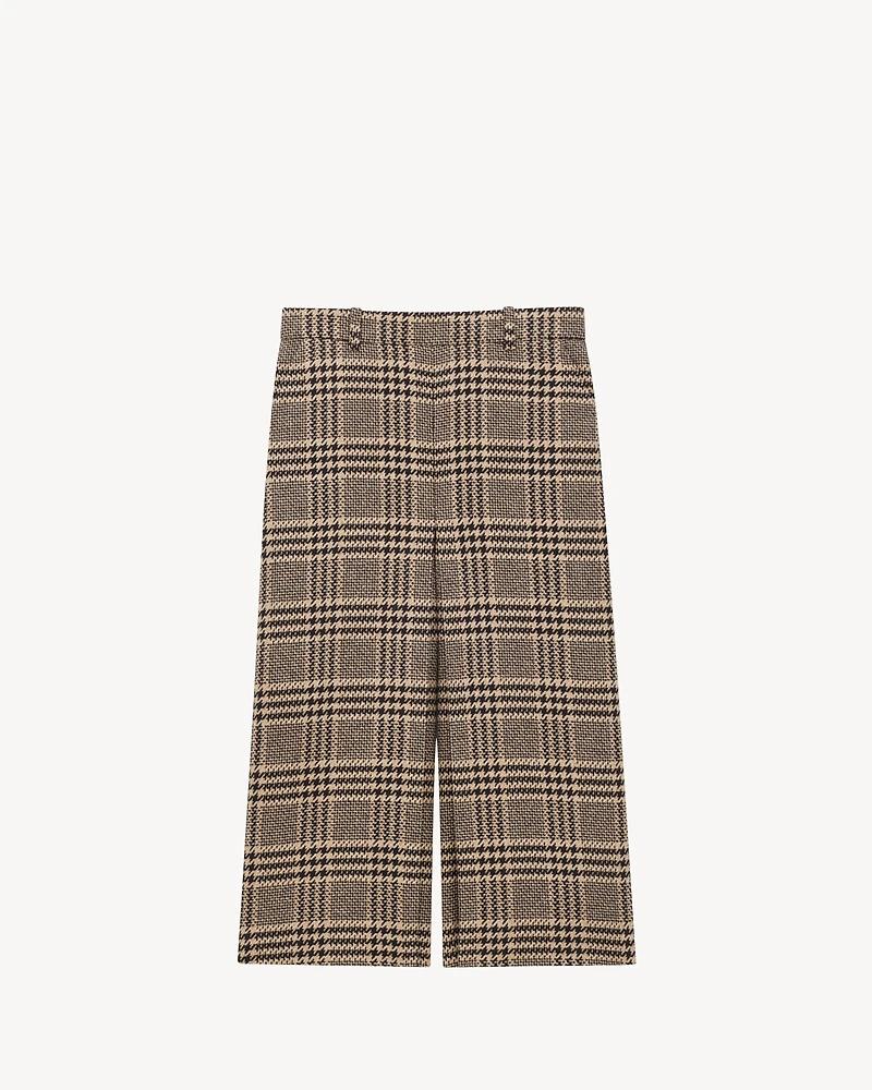 culottes prince of wale silk and cashmere