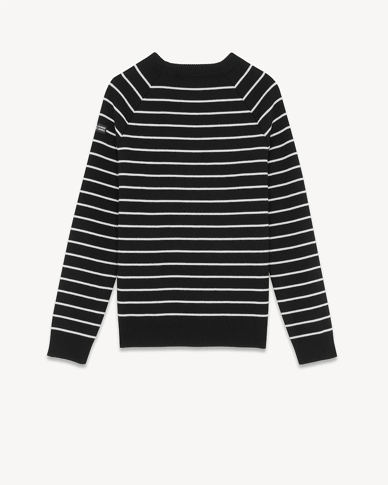SAINT JAMES STRIPED RAGLAN SWEATER WOOL