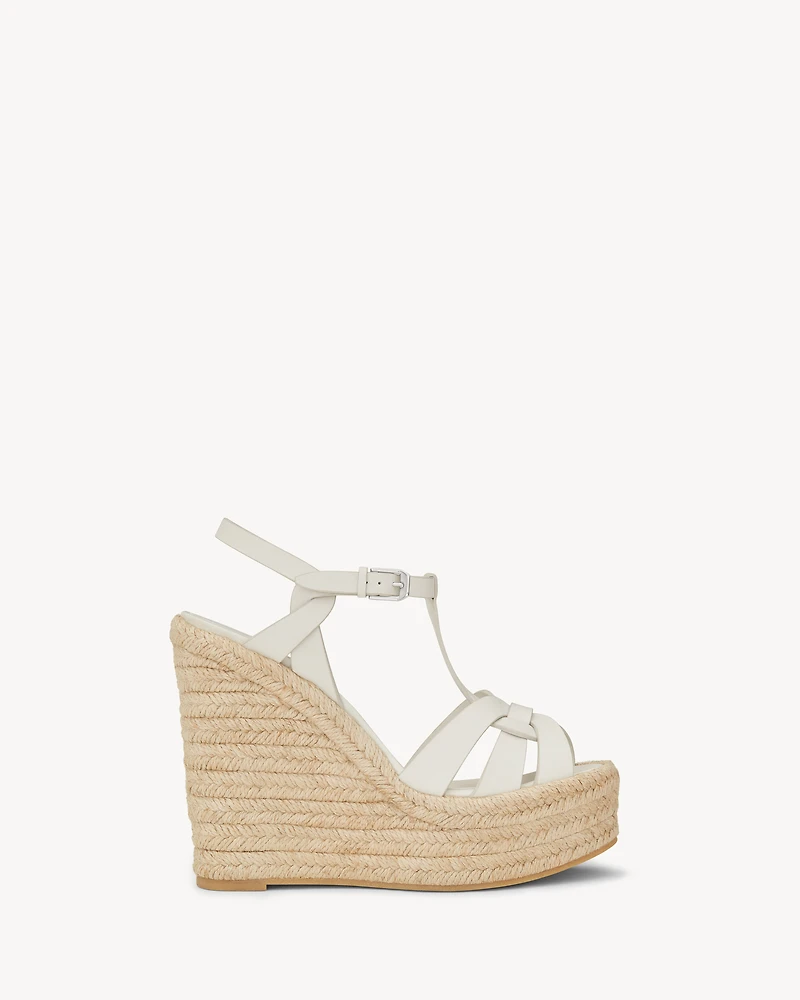 TRIBUTE espadrilles wedge smooth leather