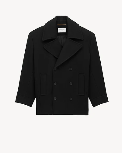 oversized peacoat wool