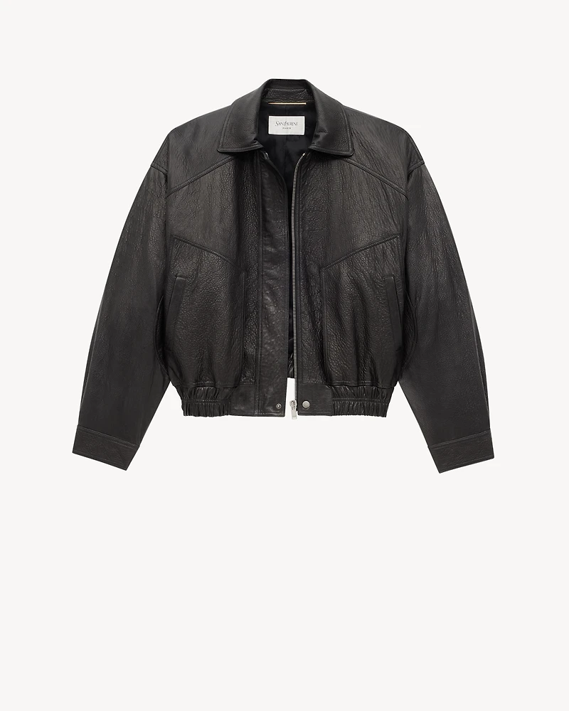 bomber jacket lambskin