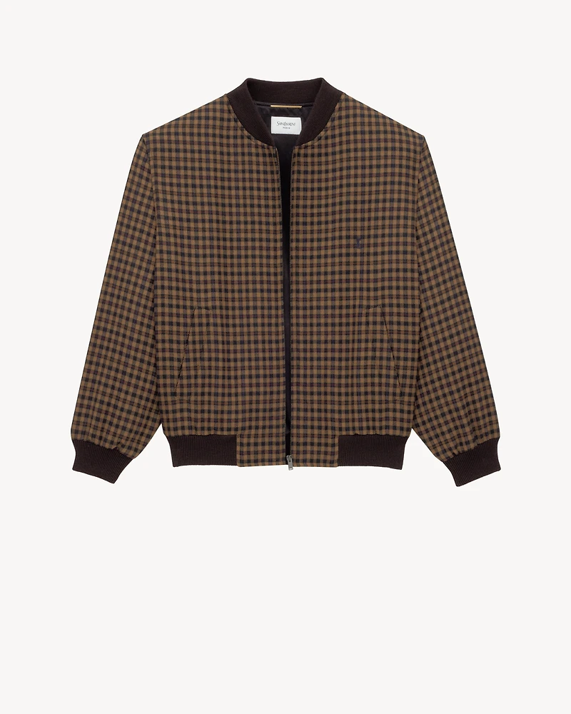 CASSANDRE bomber jacket wool check