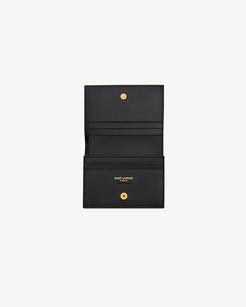 CASSANDRE MATELASSÉ FLAP CARD CASE IN LAMBSKIN