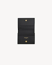 CASSANDRE MATELASSÉ FLAP CARD CASE IN LAMBSKIN