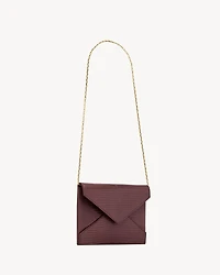 LETTER chain pouch in lizard