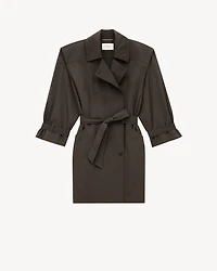 trench coat crinkled nylon