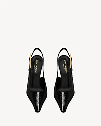 LEE slingback pumps crocodile-embossed leather