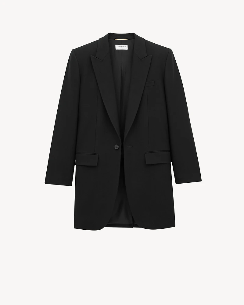 Long Jacket Wool Gabardine