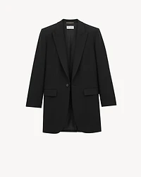 Long Jacket Wool Gabardine