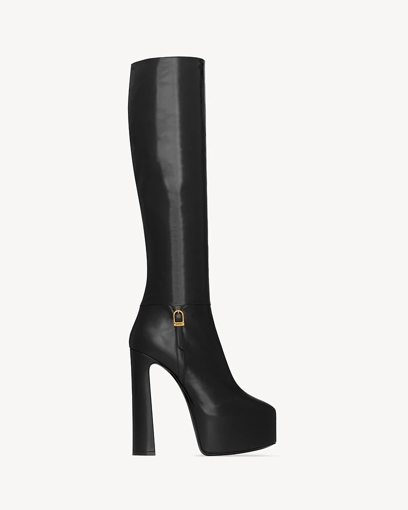NICO platform boots smooth leather