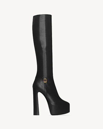 NICO platform boots smooth leather