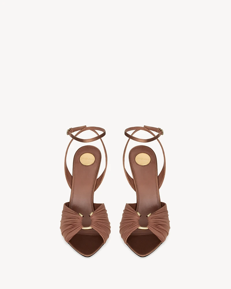 LOLA sandals smooth leather and draped jersey