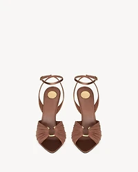 LOLA sandals smooth leather and draped jersey