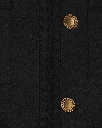Short jacket diamond-embossed tweed